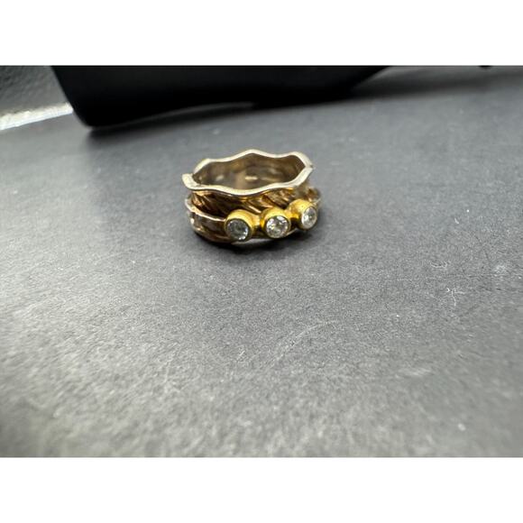 DbM Kensington Signed Spinner Diamond Band Ring Sterling Silver 925 Size 6 - Picture 5 of 11